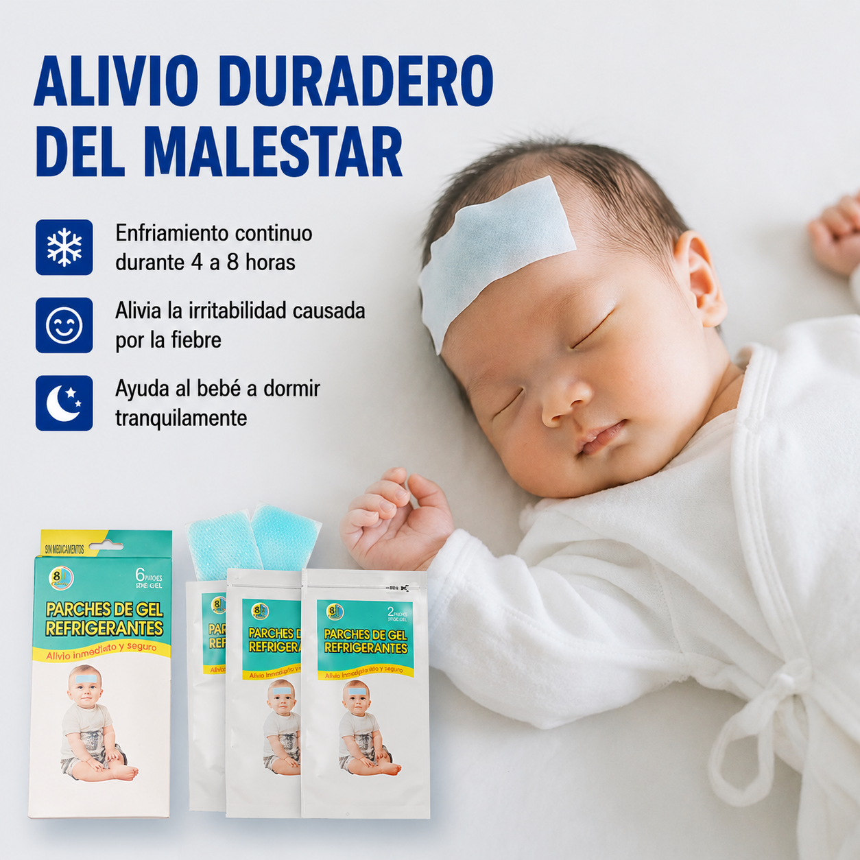 Parches De Gel Para Bajar La Fiebre